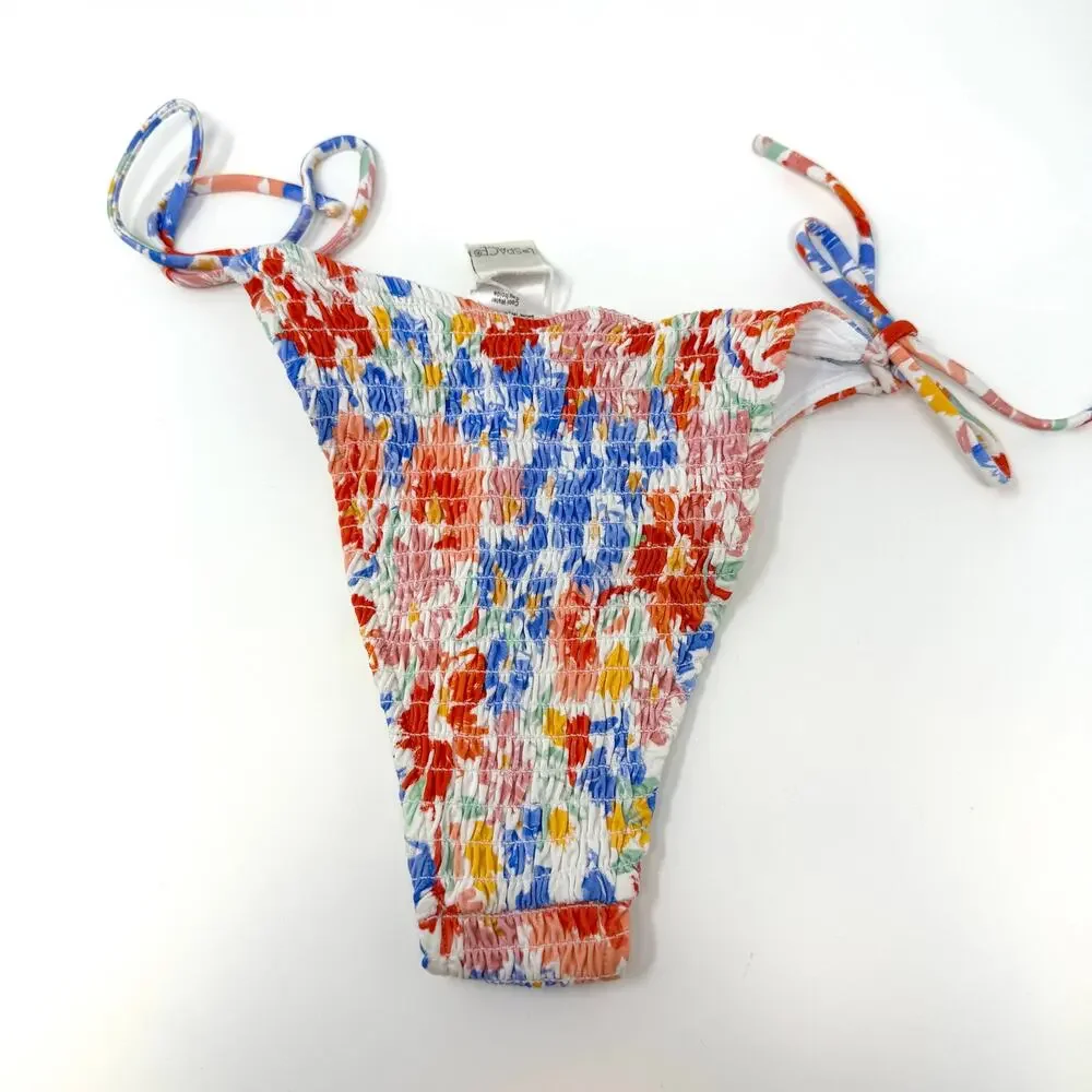 L*SPACE Aubree String Bikini Bottom In Floral Flowers Forever Size Small New